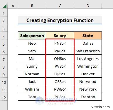 คำแนะนำทีละขั้นตอนในการสร้างฟังก์ชันการเข้ารหัสใน Excel 