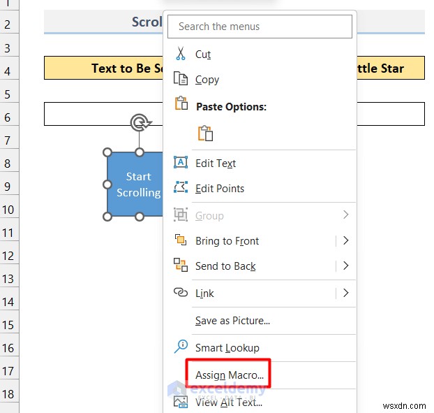 แอนิเมชั่นข้อความต้นแบบใน Excel:สองวิธีที่พิสูจน์แล้ว