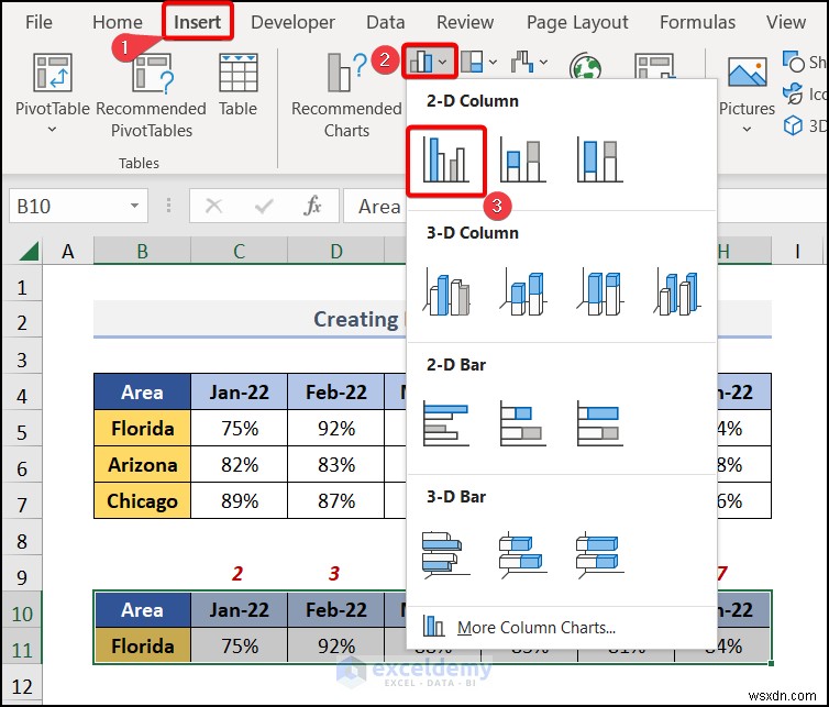สร้างคำแนะนำเครื่องมือแผนภูมิแบบไดนามิกใน Excel:คำแนะนำทีละขั้นตอน