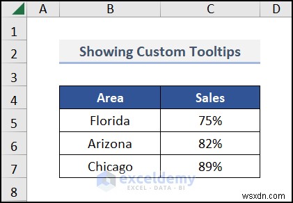 สร้างคำแนะนำเครื่องมือแผนภูมิแบบไดนามิกใน Excel:คำแนะนำทีละขั้นตอน
