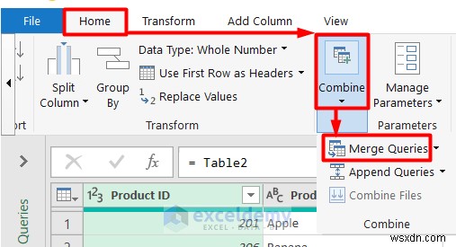 Excel Full Outer Join:บทช่วยสอน Power Query ทีละขั้นตอน 