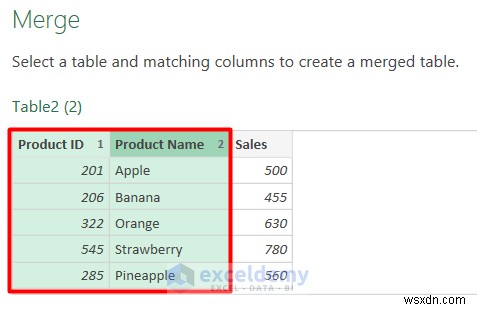 Excel Full Outer Join:บทช่วยสอน Power Query ทีละขั้นตอน 