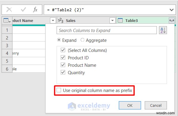 Excel Full Outer Join:บทช่วยสอน Power Query ทีละขั้นตอน 