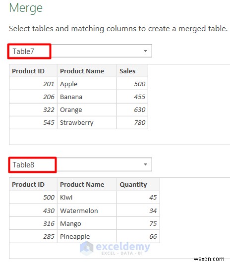 Excel Full Outer Join:บทช่วยสอน Power Query ทีละขั้นตอน 