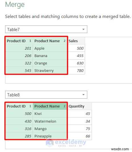 Excel Full Outer Join:บทช่วยสอน Power Query ทีละขั้นตอน 