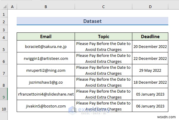 แจ้งเตือนทางอีเมลอัตโนมัติใน Excel:2 วิธีง่ายๆ เพื่อการติดตามกำหนดเวลาอย่างมีประสิทธิภาพ