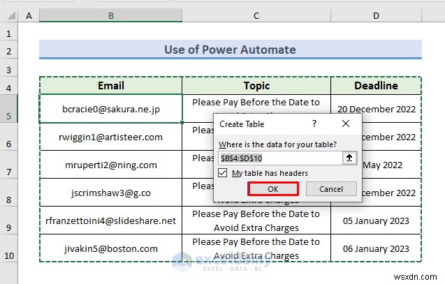 แจ้งเตือนทางอีเมลอัตโนมัติใน Excel:2 วิธีง่ายๆ เพื่อการติดตามกำหนดเวลาอย่างมีประสิทธิภาพ