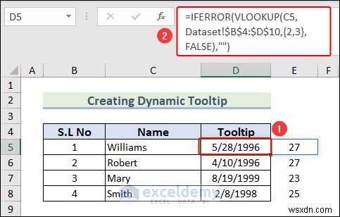สร้างคำแนะนำเครื่องมือแบบไดนามิกใน Excel:บทช่วยสอนทีละขั้นตอน