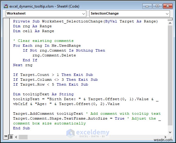 สร้างคำแนะนำเครื่องมือแบบไดนามิกใน Excel:บทช่วยสอนทีละขั้นตอน