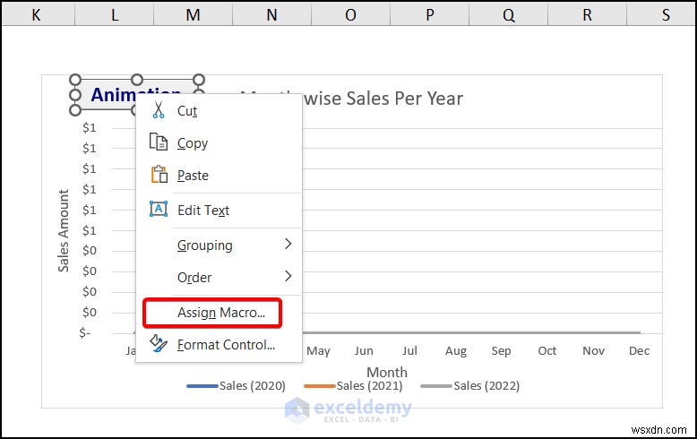 สร้างแผนภูมิการขายแบบเคลื่อนไหวใน Excel – คำแนะนำทีละขั้นตอน