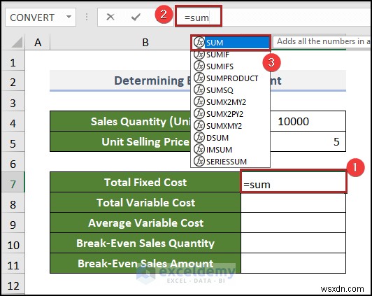 สร้างแผนภูมิการวิเคราะห์จุดคุ้มทุนใน Excel:คำแนะนำทีละขั้นตอน