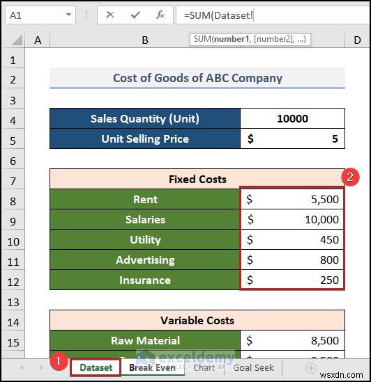 สร้างแผนภูมิการวิเคราะห์จุดคุ้มทุนใน Excel:คำแนะนำทีละขั้นตอน