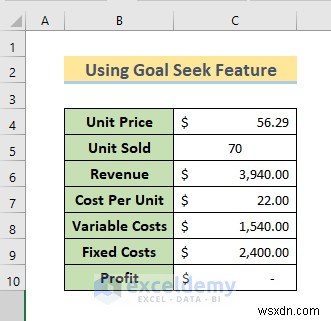 การวิเคราะห์จุดคุ้มทุนหลักใน Excel:3 วิธีการที่ได้รับการพิสูจน์แล้ว 