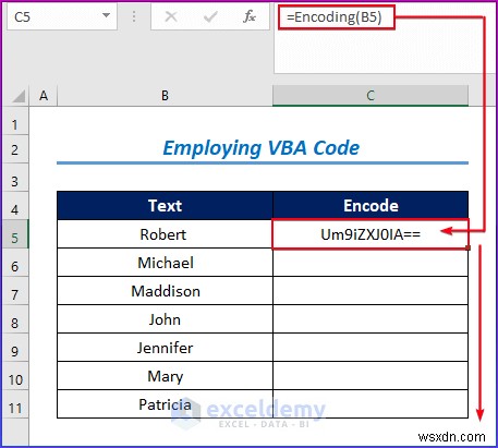 คำแนะนำทีละขั้นตอนในการเข้ารหัสข้อมูลใน Excel โดยใช้ VBA