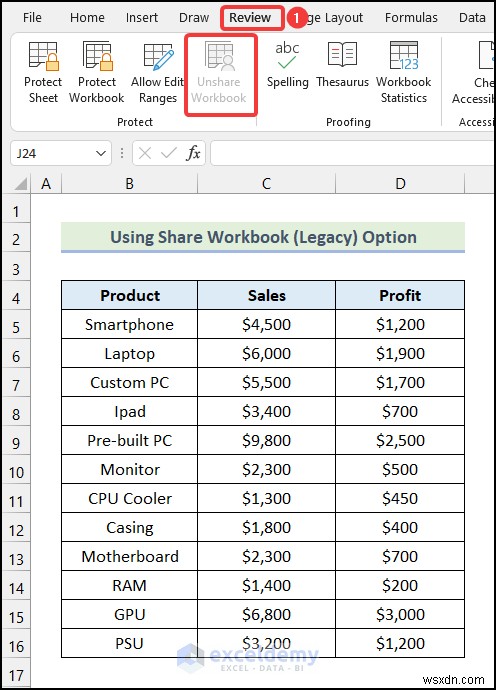 แก้ไขตัวเลือกสมุดงานเลิกแชร์สีเทาใน Excel - วิธีแก้ปัญหาที่ง่ายและรวดเร็ว 