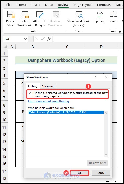 แก้ไขตัวเลือกสมุดงานเลิกแชร์สีเทาใน Excel - วิธีแก้ปัญหาที่ง่ายและรวดเร็ว 