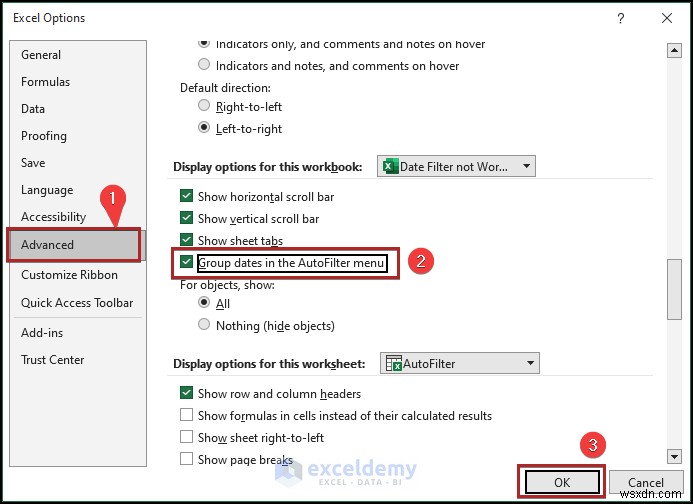 วิธีแก้ไขปัญหาตัวกรองวันที่ของ Excel ในรายงานการขายของชำ