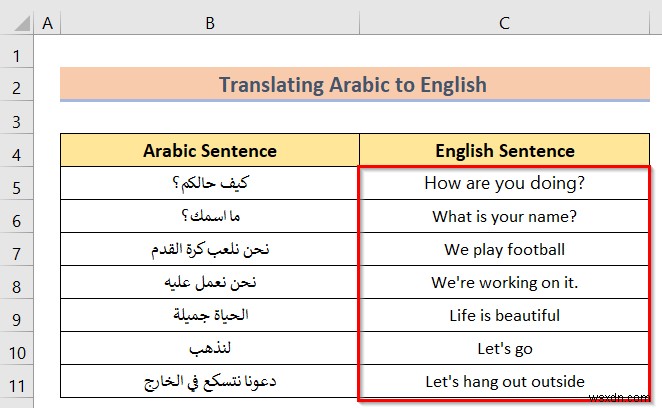 การแปลภาษาอาหรับเป็นภาษาอังกฤษอย่างง่ายดายใน Excel:คำแนะนำทีละขั้นตอน