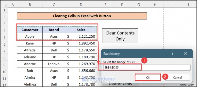 ล้างเซลล์ Excel ได้อย่างง่ายดายด้วยปุ่มคลิกเดียว:4 ขั้นตอนง่ายๆ 