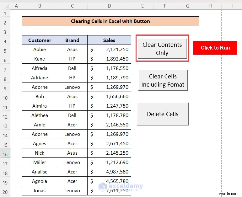 ล้างเซลล์ Excel ได้อย่างง่ายดายด้วยปุ่มคลิกเดียว:4 ขั้นตอนง่ายๆ 