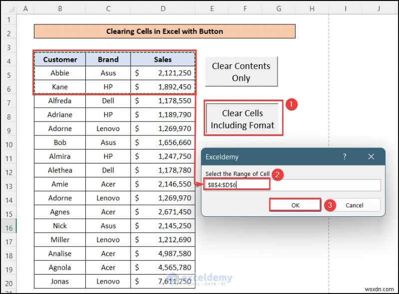 ล้างเซลล์ Excel ได้อย่างง่ายดายด้วยปุ่มคลิกเดียว:4 ขั้นตอนง่ายๆ 