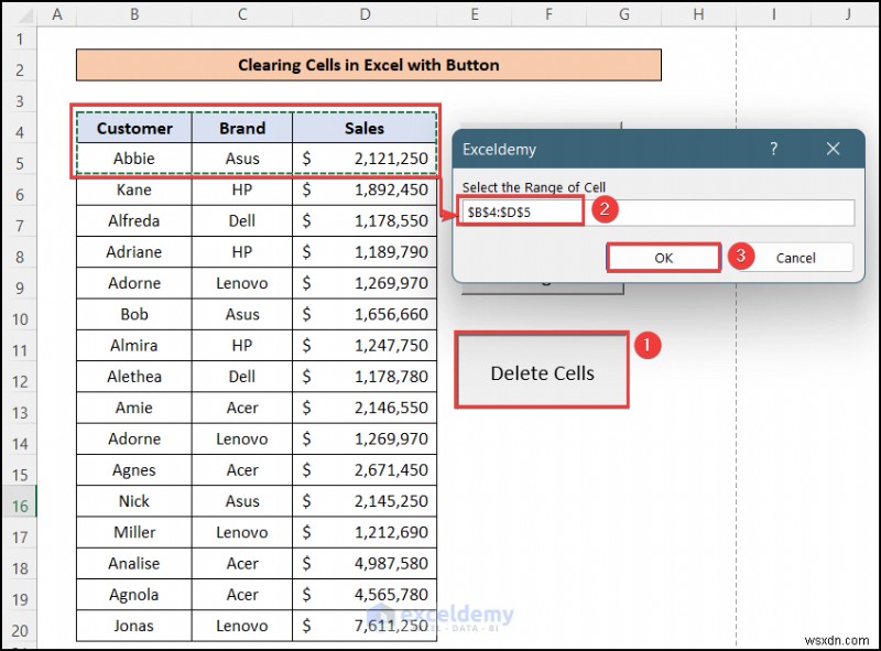 ล้างเซลล์ Excel ได้อย่างง่ายดายด้วยปุ่มคลิกเดียว:4 ขั้นตอนง่ายๆ 