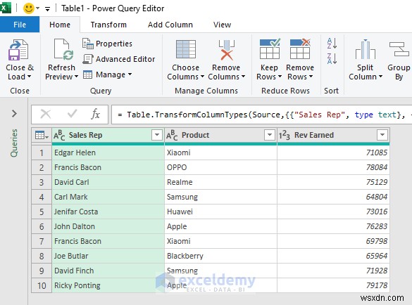 แยกคอลัมน์ Excel ด้วย Power Query:5 วิธีที่ได้รับการพิสูจน์แล้วและง่ายดาย