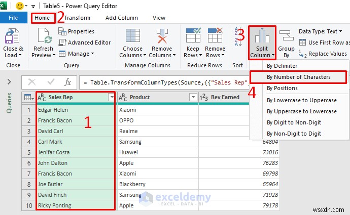 แยกคอลัมน์ Excel ด้วย Power Query:5 วิธีที่ได้รับการพิสูจน์แล้วและง่ายดาย