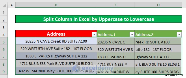 แยกคอลัมน์ Excel ด้วย Power Query:5 วิธีที่ได้รับการพิสูจน์แล้วและง่ายดาย