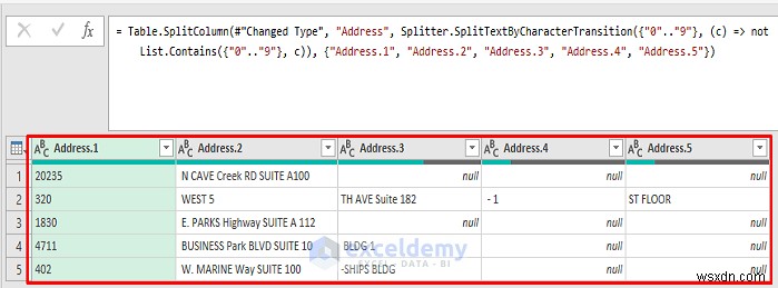 แยกคอลัมน์ Excel ด้วย Power Query:5 วิธีที่ได้รับการพิสูจน์แล้วและง่ายดาย