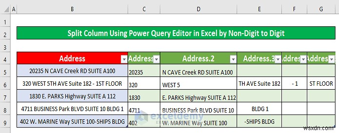 แยกคอลัมน์ Excel ด้วย Power Query:5 วิธีที่ได้รับการพิสูจน์แล้วและง่ายดาย 