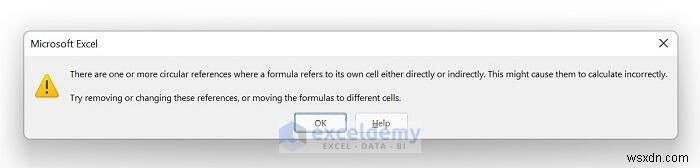 กำจัดการอ้างอิงแบบวงกลมใน Excel ด้วย 2 วิธีง่ายๆ