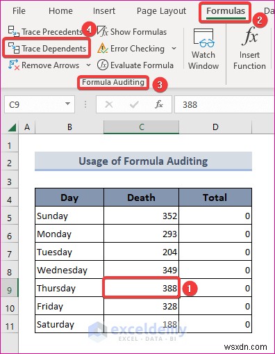 กำจัดการอ้างอิงแบบวงกลมใน Excel ด้วย 2 วิธีง่ายๆ