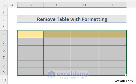 ลบตาราง Excel อย่างรวดเร็ว:6 วิธีง่ายๆ