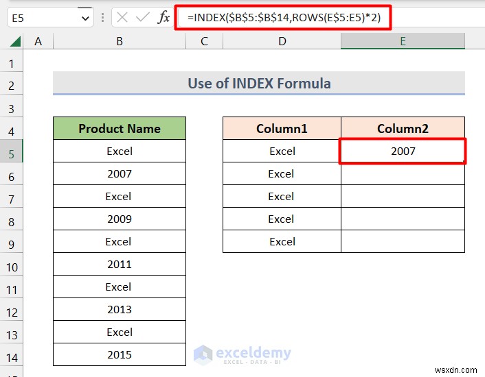 Master Excel:แบ่งคอลัมน์เดียวออกเป็นหลายคอลัมน์ได้อย่างง่ายดาย 