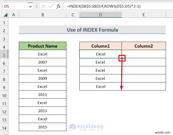 Master Excel:แบ่งคอลัมน์เดียวออกเป็นหลายคอลัมน์ได้อย่างง่ายดาย 