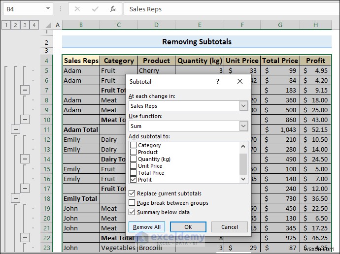 ผลรวมย่อยของ Master Excel:7 เทคนิคที่ได้รับการพิสูจน์แล้วสำหรับการสรุปข้อมูลที่แม่นยำ