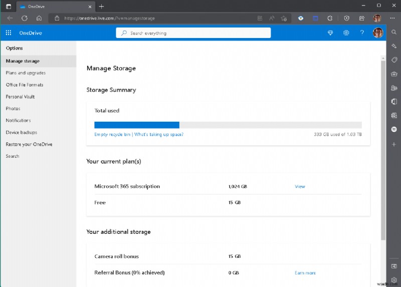 จัดการที่เก็บข้อมูล OneDrive ของคุณบน Windows11 และเว็บ:หลีกเลี่ยงขีดจำกัดและเพิ่มพื้นที่ว่าง 