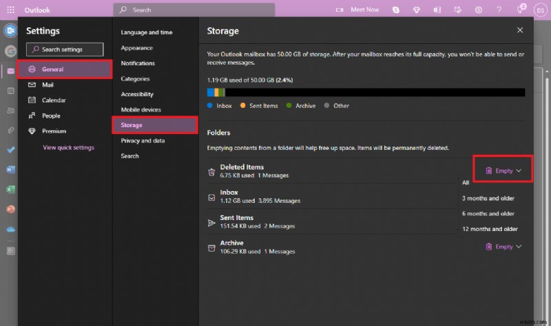 เพิ่มพื้นที่เก็บข้อมูล Outlook.com ให้สูงสุด:2 วิธีที่พิสูจน์แล้วว่าสามารถป้องกันไม่ให้กล่องจดหมายของคุณบรรจุมากเกินไป 