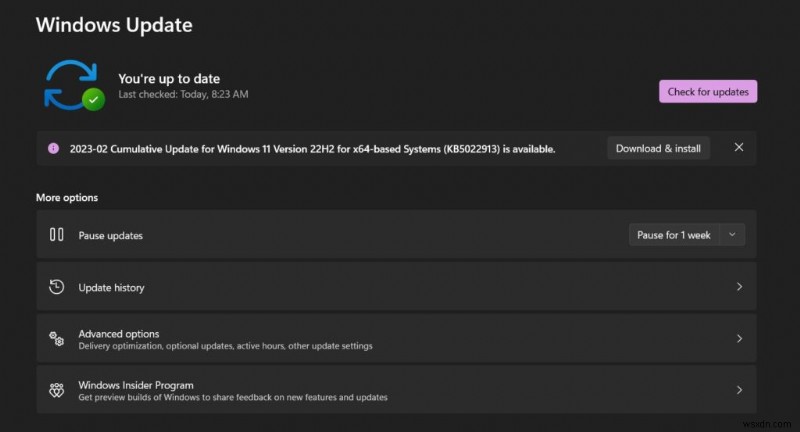 แก้ไขการใช้หน่วยความจำสูงโดยวิดเจ็ตข่าวสารและความสนใจบน Windows 11