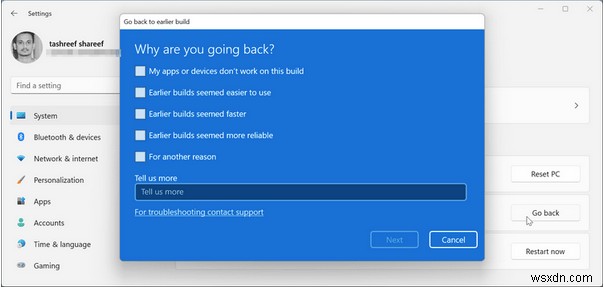 คำแนะนำทีละขั้นตอน:ดาวน์เกรดจาก Windows 11 เป็น Windows 10