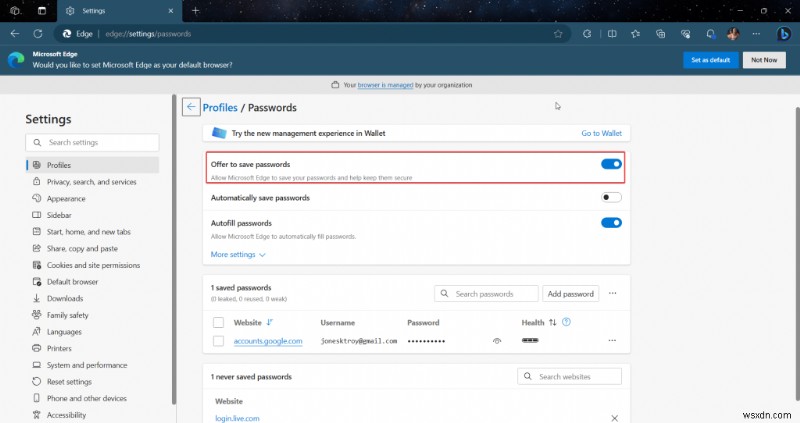 แก้ไขปัญหาการบันทึกรหัสผ่าน Microsoft Edge ใน Windows 11 และ 10 