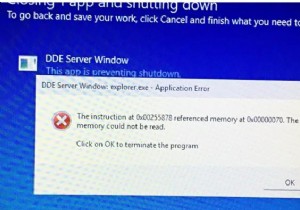 การแก้ไขด่วน:แก้ไขข้อผิดพลาดการปิดระบบหน้าต่างเซิร์ฟเวอร์ DDE บน Windows 