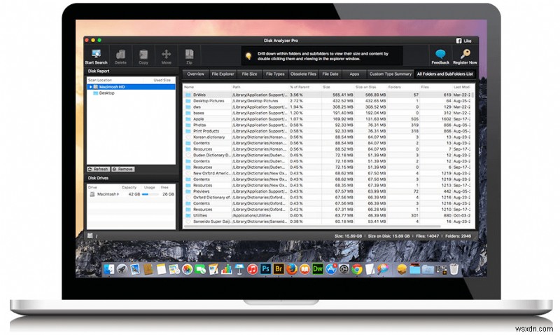 พื้นที่ดิสก์ Master Mac:คู่มือการวิเคราะห์และการล้างข้อมูลทีละขั้นตอน
