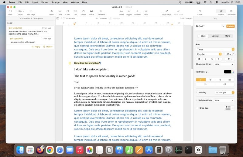 รีวิว Apple Pages:Office Suite สำหรับ Mac ที่ใช้งานง่ายแต่บางครั้งก็สร้างความสับสน 