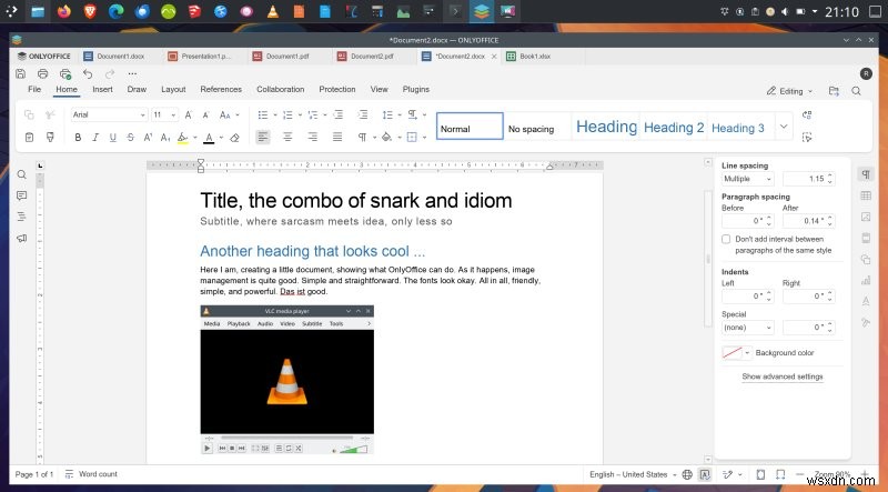 รีวิว OnlyOffice Desktop Editors 9:เป็นทางเลือก Microsoft Office ที่ดีที่สุดหรือไม่? 
