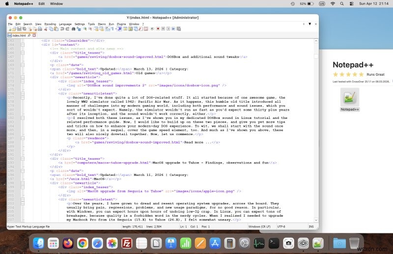 CodeWeavers CrossOver สำหรับ Mac:ประสบการณ์แอพ Windows ที่ราบรื่นบน macOS 