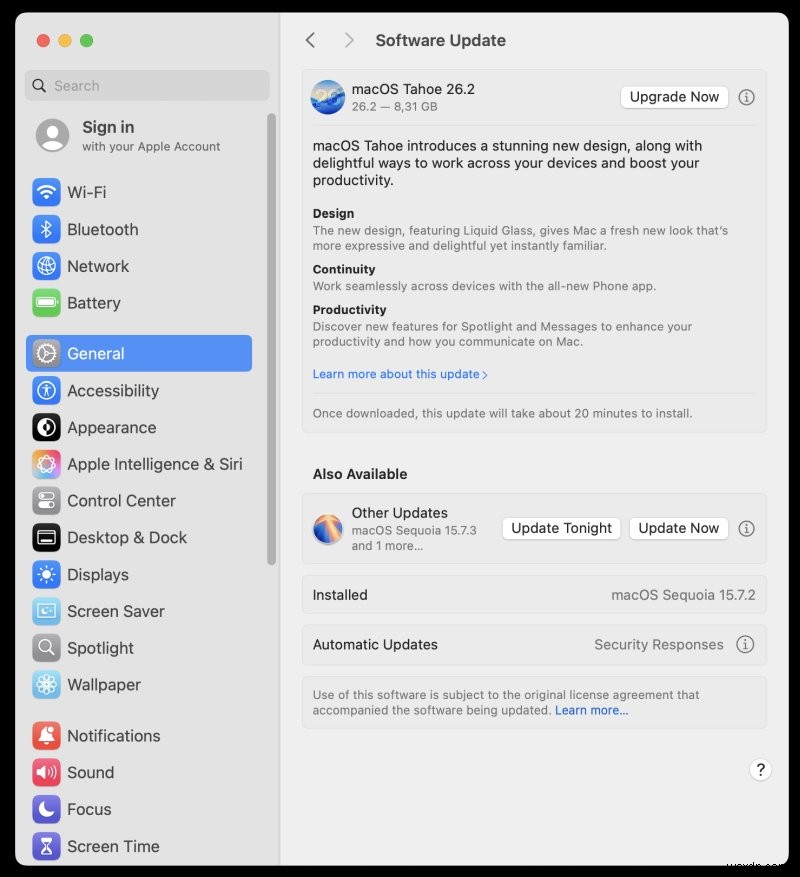 การอัปเกรดเป็น macOS Tahoe:ข้อค้นพบที่สำคัญ การสังเกต และเคล็ดลับการปฏิบัติ 