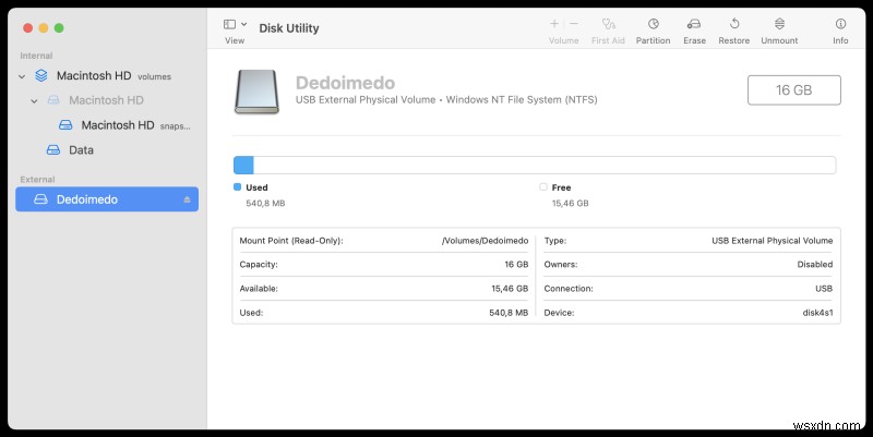 เข้าถึงไดรฟ์ NTFS บน macOS โดยไม่ต้องติดตั้งไดรเวอร์ 