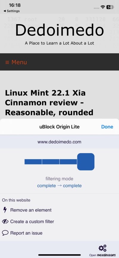UBlock Origin Lite สำหรับ Safari บน iOS:การปิดกั้นโฆษณาที่แข็งแกร่งและการซิงค์เพลงอย่างง่ายดาย 
